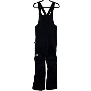 North Face Snow Ski Overalls Womens Small Petite Black Dryvent Bibs Insulated